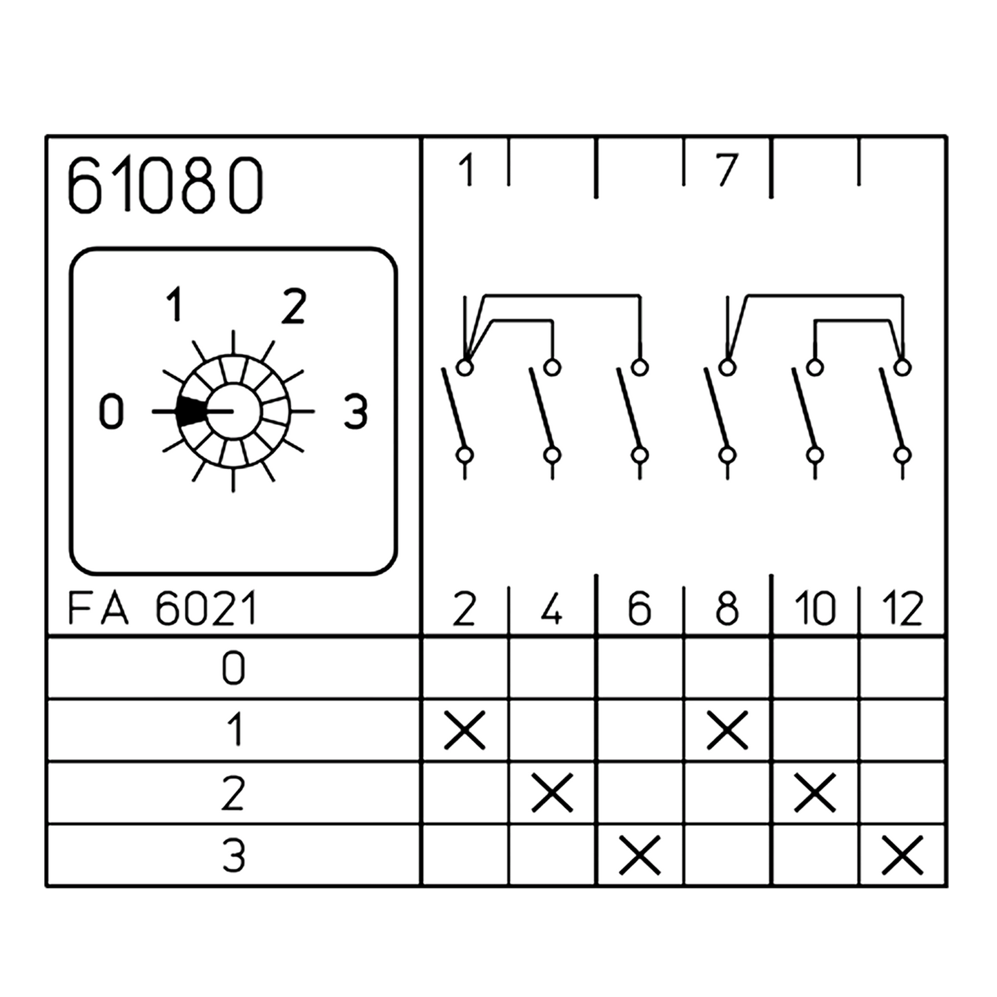 2 POLE MULTI-STEP SWITCHES WITH OFF - 6 CONTACTS W/ BOLT LUGS - 200AMPS U/L