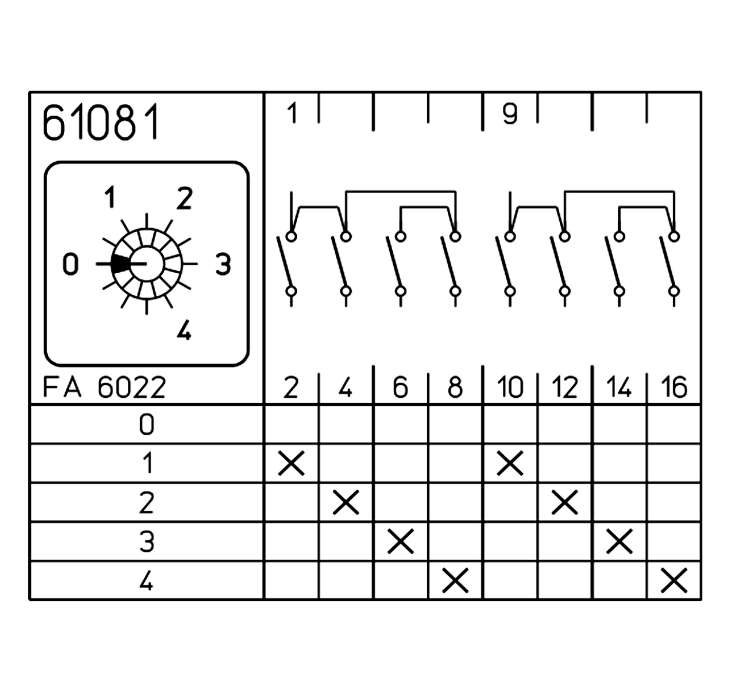 2 POLE MULTI-STEP SWITCHES WITH OFF - 8 CONTACTS W/ BOLT LUGS - 200AMPS U/L