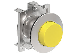 Push-Push button actuator Ø30mm Platinum series flat metal, extended. Push ON-Push OFF