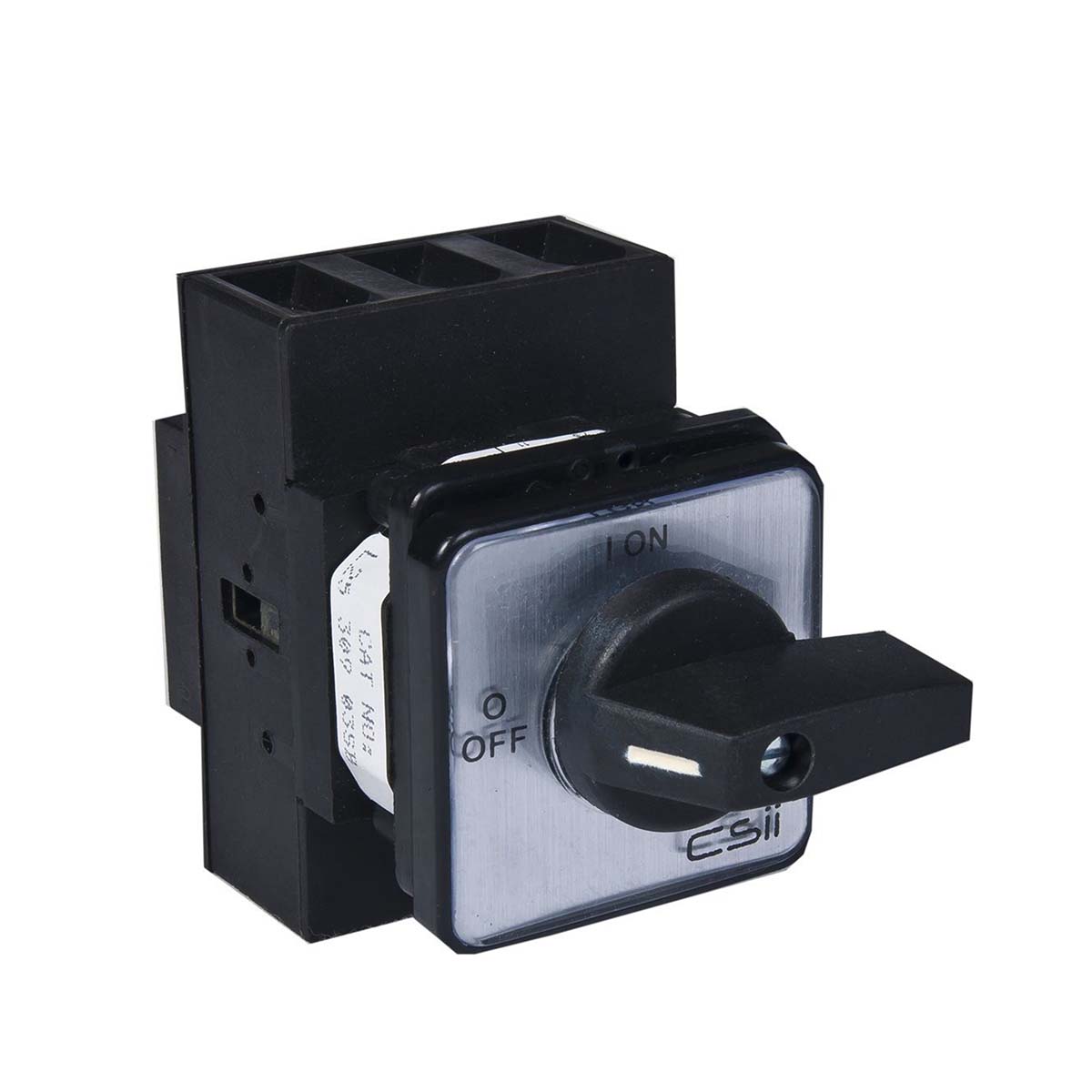 16-125a Disconnect Switch - Front Mounting With Silver Legend And Black Handle