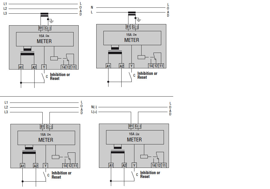 Current monitoring relay for single-phase system, AC/DC minimum or maximum current control, 5A or 16A