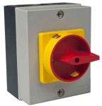 16-125 AMP DISCONNECT SWITCHES - ENCLOSED WITH RED/YELLOW  PADLOCK