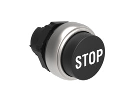 Pushbutton actuator, spring return, with symbol Ø22mm Platinum series chromed plastic