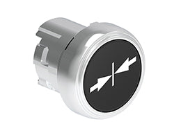 Pushbutton actuator, spring return, with symbol Ø22mm Platinum series metal