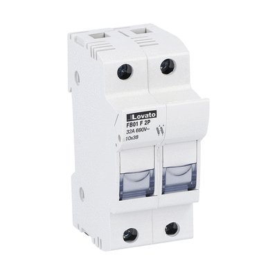 Fuse holder UL recognized and CSA certified, for 10X38mm fuses. 32A rated current at 690VAC