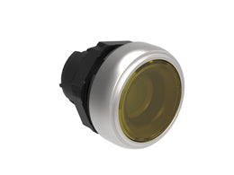 Illuminated button actuator, spring return Ø22mm Platinum series chromed plastic