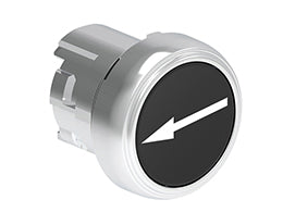 Pushbutton actuator, spring return, with symbol Ø22mm Platinum series metal