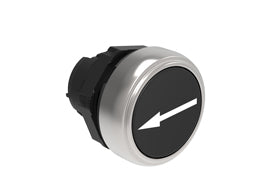 Pushbutton actuator, spring return, with symbol Ø22mm Platinum series chromed plastic