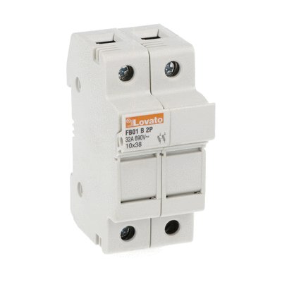 Fuse holder, for 10X38mm fuses. 32A rated current at 690VAC