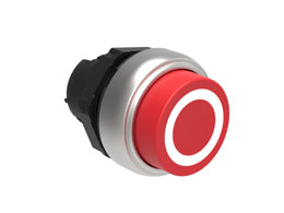 Pushbutton actuator, spring return, with symbol Ø22mm Platinum series chromed plastic