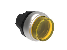 Illuminated button actuator, spring return Ø22mm Platinum series chromed plastic