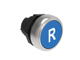 Pushbutton actuator, spring return, with symbol Ø22mm Platinum series chromed plastic