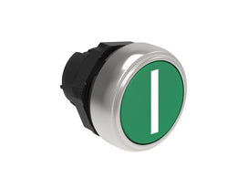 Pushbutton actuator, spring return, with symbol Ø22mm Platinum series chromed plastic