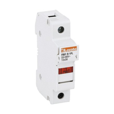 Fuse holder, for 10X38mm fuses. 32A rated current at 690VAC