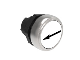 Pushbutton actuator, spring return, with symbol Ø22mm Platinum series chromed plastic