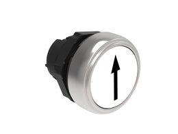 Pushbutton actuator, spring return, with symbol Ø22mm Platinum series chromed plastic