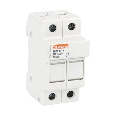 Fuse holder, for 10X38mm fuses. 32A rated current at 690VAC