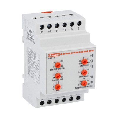 Level monitoring relay, modular version, single-voltage. Multifunctions. Automatic resetting