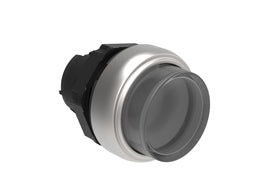 Illuminated Push-Push button actuator Ø22mm Platinum series chromed plastic, extended. Push ON-Push OFF