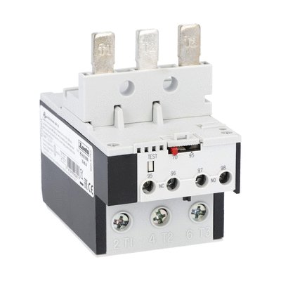 Motor protection relay, phase failure/single-phase sensitive. Three-pole (three-phase), automatic resetting. Direct mounting on BF40 - BF94 contactors