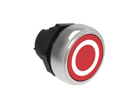 Pushbutton actuator, spring return, with symbol Ø22mm Platinum series chromed plastic