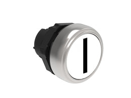 Pushbutton actuator, spring return, with symbol Ø22mm Platinum series chromed plastic