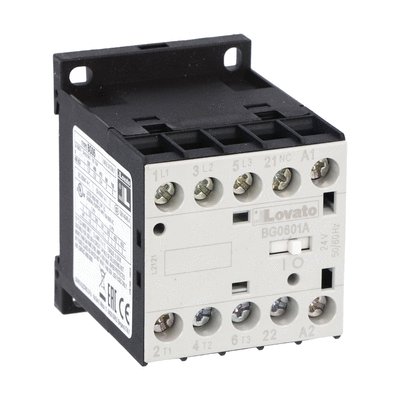 Three-pole contactor, IEC operating current Ie (AC3) = 6A, 1NC auxiliary contact