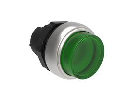 Illuminated button actuator, spring return Ø22mm Platinum series chromed plastic