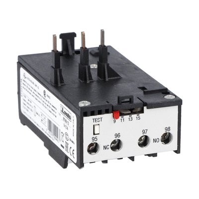 Motor protection relay, phase failure/single-phase sensitive. Three-pole (three-phase), automatic resetting. Direct mounting on BG06, BG09, BG12 mini-contactors