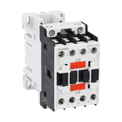 Three-pole contactor, IEC operating current Ie (AC3) = 18A, DC coil, 1NO auxiliary contact