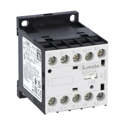 Three-pole contactor, IEC operating current Ie (AC3) = 9A, AC coil 1NO auxiliary contact