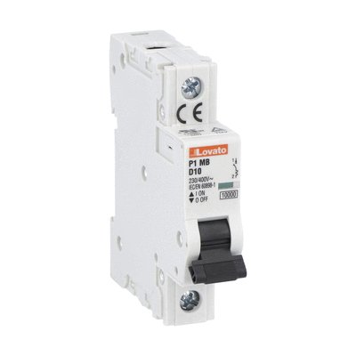 Miniature circuit breaker, 1P - 10kA. 1 module, characteristic D