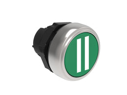 Pushbutton actuator, spring return, with symbol Ø22mm Platinum series chromed plastic