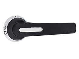 Door-coupling handle. For GMF J600...GMF L800. Screw fixing. 175mm/6.89” lever length pistol handle - defeatable (req. UL508A). Black. □12mm/0.47”