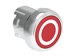 Pushbutton actuator, spring return, with symbol Ø22mm Platinum series metal