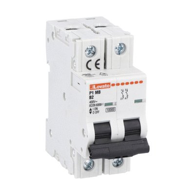 Miniature circuit breaker, 2P - 10kA. 2 modules, characteristic B