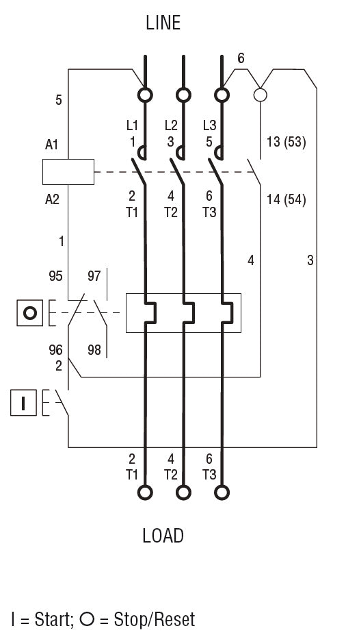 Direct-on-line-starter, 4…6.5A (2.2...3kW at 400V), IP65, contactor coil voltage 230VAC 60Hz, non-metallic enclosure, with thermal overload relay, with START and STOP/RESET buttons