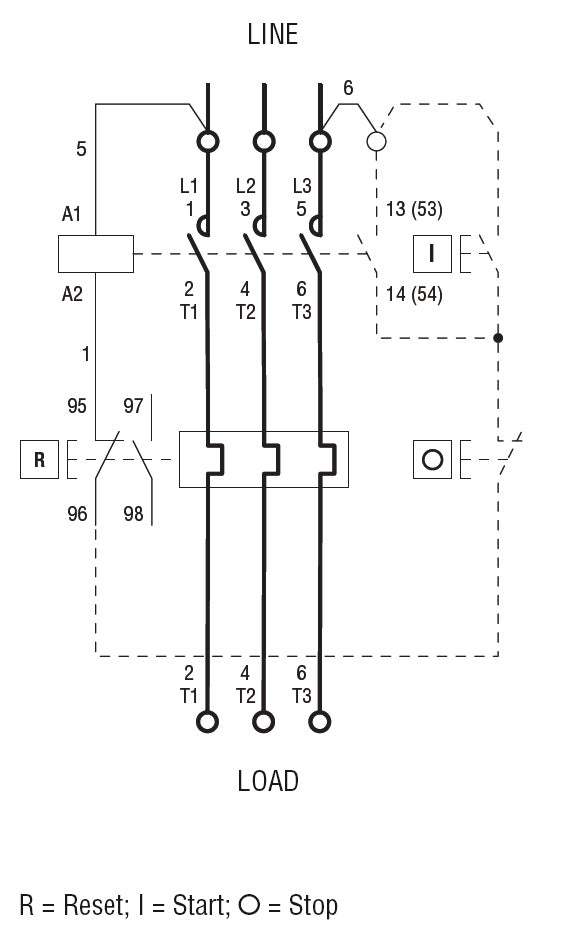 Empty non-metallic enclosure, with RESET button, for BF26A, BF32A, BF38A contactors