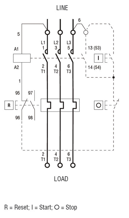 Empty non-metallic enclosure, with RESET button, for BF26A, BF32A, BF38A contactors