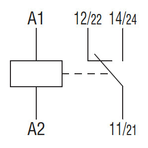 Miniature relay, 16A, 1C/O contact. Fitting on socket HR5XS2... (max 10A)