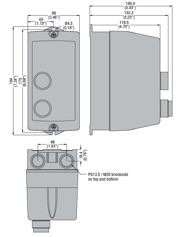 Direct-on-line-starter, 6...10A (3...4kW at 400V), IP65, contactor coil voltage 460VAC 60Hz, non-metallic enclosure, with thermal overload relay, with START and STOP/RESET buttons