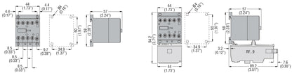 Three-pole contactor, IEC operating current Ie (AC3) = 12A, AC coil  1NO auxiliary contact