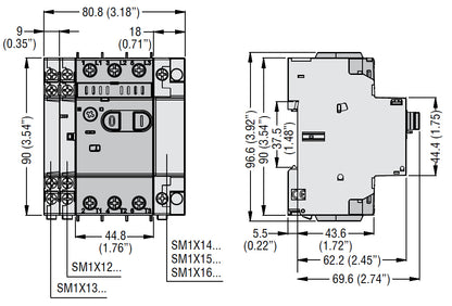 Add-on auxiliary contact. Side mount