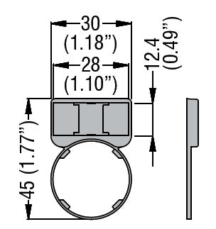 Label holder for blank or engraved plastic