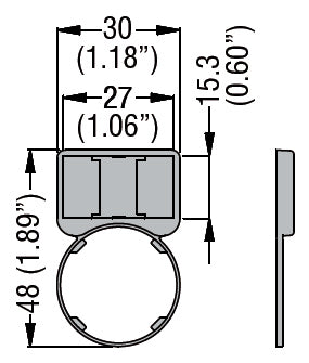 Label holder for blank or engraved plastic