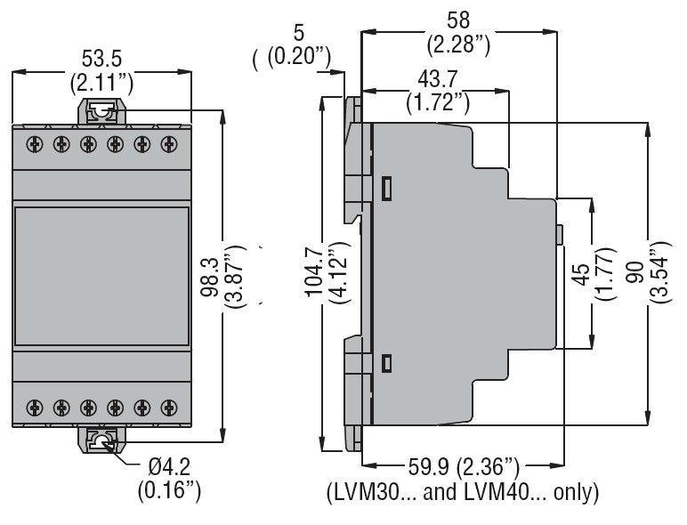 Level monitoring relay, modular version, single-voltage. Multifunctions. Automatic resetting