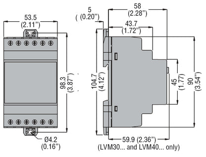 Start-up priority change relay, modular version, 2 outputs. AC supply voltage