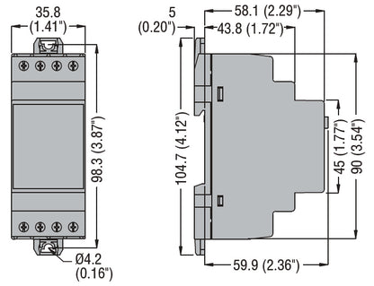 Current monitoring relay for single-phase system, AC/DC maximum current control, 5A or 16A